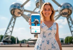 Brussels: Atomium Ticket & Audio Tour with a City Walk