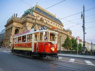 Prague: Hop-on Hop-off Historical Tram Ticket for Line 42